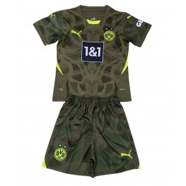 Borussia Dortmund Keeper Uit tenue Kids 2024-25 Korte Mouw (+ Korte broeken)